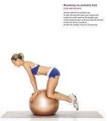 Kneeling On A Stability Ball Ball Exercises Swiss Ball Exercises Exercise