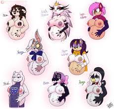 alexia (drxii) anthro areola avian beak belly big belly big  breasts bird birdo bodily fluids boss monster bovid bow ribbon bow tie  breasts buckteeth caprine claws clothed clothing crown