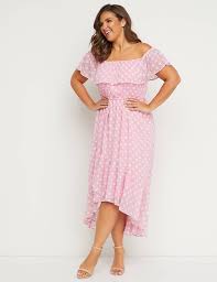 Black And White Polka Dot Dress Off The Shoulder Off The Shoulder High Low Maxi Dress Polka Dot Polka Dress High Low Maxi Dress Plus Size Maxi Dresses