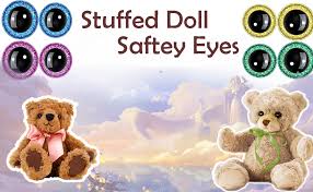 Amazon.com: UHOMENY 40Pcs Glitter Plastic Safety Eyes, 16-26 mm Colorful  Round Doll Eyes for Stuffed Animal DIY of Bears Eyes Plastic Craft Crochet  Eyes, 4 Sizes (Green, Yellow, Pink, Blue)