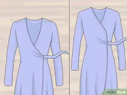 Put on your wrap dress and pin it where the dress crisscrosses at the waist. 3 Easy Ways To Fix A Wrap Dress Neckline Wikihow