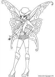 Worksheets, flashcards, stencils, letters for coloring & tracing. Gothic Stella Winx Club Coloring Pages Printable