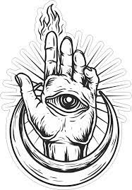 Printable Pattern With Hands And Eyes Graphic Design Vector Vector Free Trippy Drawings Sticker Bomb