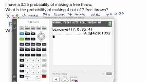 Binompdf And Binomcdf Functions Video Khan Academy