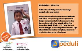 Ayo Bantu Adik Aditya Meraih Cita Citanya Menjadi Polisi Yang Soleh Dakwatuna Com