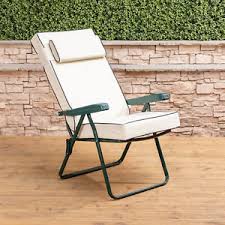 Whether you are looking to change your style, or refresh your existing patio furniture set, replacement cushions can renew the life of your outdoor area. Garden Recliner Chair Green Folding Adjustable Frame With Luxury Cushion Ebay