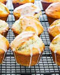 These Lemon Poppy Seed Muffins Come Complete With A Simple 2 Ingredient Lemon Glaze And Are So Delic Lemon Poppyseed Muffins Poppy Seed Muffins Lemon Poppyseed