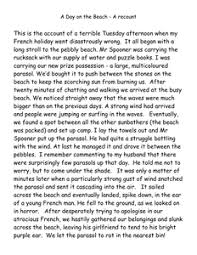 An Example Of Recount Writing To Analyse Recount Writing Essay Writing Skills Personal Narrative Writing