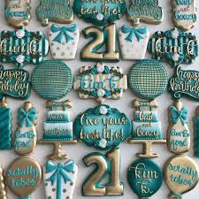 21st Birthday Cookie Cake Ideas Happy 21st Birthday Kim Happy Birthday Cookie Sugar Cookies Sugar Cookies Decorated