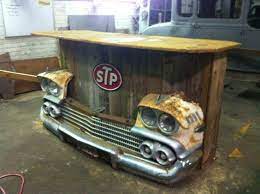 Re Purposed Car Front End Very Cool Think I Ll Make One For The Patio Man Cave Bar Car Part Furniture Car Furniture