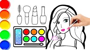 Sketch pages, stencil sheets, 100+ stickers, and instructions. Barbie Makeup Coloring Pages Saubhaya Makeup