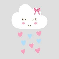 Nuvenzinha Chuva Coracoes Nuvem Decoracao Chuva De Amor Quadros Quarto Infantil