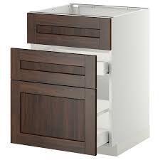 Metod Maximera خ قاعدة لحوض 3 واجهات 2أدراج أبيض Edserum بني Ikea
