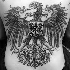 Black And White Eagle Chest Tattoo 50 German Eagle Tattoo Designs For Men Germany Ink Ideas Eagle Tattoo German Tattoo Tattoo Designs Men