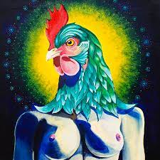 Naked Chicken Painting by Gita Skujina - Fine Art America