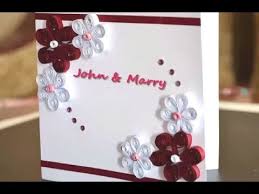 To make a fringed flower such as a daisy or a zinnia, scallop the top of a strip of paper, and. How To Make A Greeting Quilling Card Diy Wedding Paper Crafts Ideas Youtube