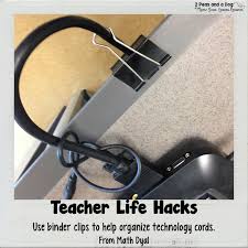 Through her work as head project manager for the. Teacher Life Hack Binder Clip Cord Organization 2 Peas And A Dog