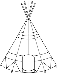 Learn about famous firsts in october with these free october printables. Teepee Tent Coloring Page Free Image Download