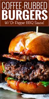 Combine ground beef/beef mince with breadcrumbs and egg (this keeps the burgers juicy) and flavorings then form into burgers. Coffee Rubbed Burgers With Dr Pepper Bbq Sauce The Chunky Chef