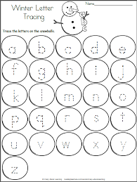 Here is a set of just lowercase letter tracing worksheets with pictures, if you prefer those. Snowball Lowercase Letter Tracing Made By Teachers
