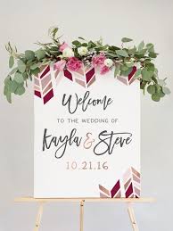 Our Chevron Wedding Welcome Sign Is The Perfect Way To Welcome Guests To Your Wedding Reception Www Wedding Signs Wedding Welcome Signs Engagement Party Signs