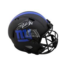 Daring boy interactive is the sports art and new york giants football football players football team football helmets beast of the east nfl. Saquon Barkley Autographed New York Giants Eclipse Replica Full Size Football Helmet Bas Coa Steel City Collectibles