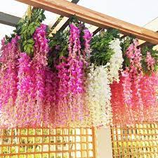12pcs Wisteria Artificial Flowers Garland Artificial Vine Etsy In 2021 Artificial Flowers Outdoors Artificial Flowers Fake Flowers