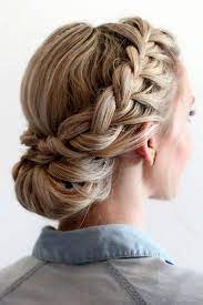 Geflochtene Hochsteckfrisuren Fur Abschlussball Hair Styles Crown Hairstyles Braided Crown Hairstyles