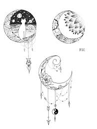 Ink And Paper Moon Designs Ink And Paper Moon Designs Uncategorized Compasstattoo Designs Flowertattoo Comp Moon Tattoo Designs Moon Tattoo Tattoos