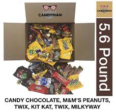 The chocolate river was made from 150,000 gallons of water, real chocolate and cream. Candyman 5 6lb Chocolate Assortments Nestle Hershey Ghirardelli M M S Wish