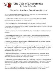 Use These Resources Including Discussion Questions And Vocabulary Cards To Help Your Students Enjoy And The Tale Of Despereaux Despereaux Middle School Books
