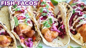 Just mix about 1/2 cup sour cream with a pinch of salt/pepper and a squeeze of lemon wedge if you have. Crispy Fish Tacos Video Simply Home Cooked