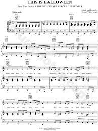 Piano sheet is arranged for piano and available in easy and advanced versions. This Is Halloween From The Nightmare Before Christmas Sheet Music In A Minor Transposable Download Print Sku Mn0057475