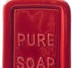 Red Ceramics Retro Soap Dispenser Soap Bottle Lotion Bottle with Pump