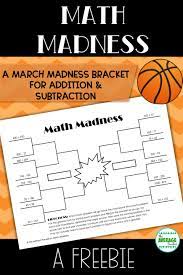 Freebie Math Madness Addition And Subtraction With Regrouping March Madness Math Addition And Subtraction March Math