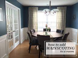 Wainscoting will add a luxurious and premium feel to the most formal room in your home. Diy How To Install Wainscoting White Wainscoting Dining Room Design Dining Room Navy