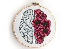 Everything from the silly to the sublime. Floral Brain Counted Cross Stitch Pattern Human Body Real Peony People Anatomy Realistic Flower Cross Stitch Pattern Digital Format Pdf Cross Stitch Cross Stitch Patterns Cross Stitch Flowers