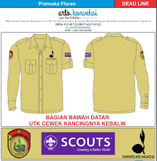 Mulai dari bagian penutup kepala, baju, tanda pengenal, celana, dan sebagainya. Desain Baju Lapangan Pramuka Keren Rahman Gambar