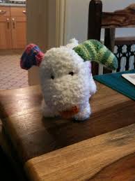 It's a free sweater knitting pattern for léttlopi, and you can use a lot of colors or just two. Knitted Snowdog Instructables
