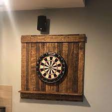 Dart Board Backboard Reclaimed Pallet Wood Free Shipping Etsy Dart Board Backboard Dart Board Dartboard Stand Diy
