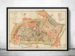 To see the streets of strasbourg or move on another zone, use the buttons zoom and map on top of this dynamic map. Old Map Of Strasbourg Strassburg 1880 Vintage Map Of Strasbourg Vintage Maps And Prints