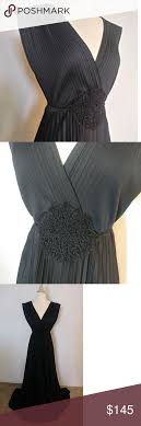 70s Pleated Black Magic Maxi Dress Dresses Black Maxi Dress Vintage Dresses