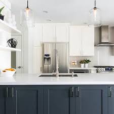 navy kitchen shelves design ideas