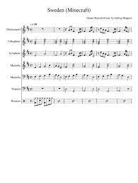 Sweden Minecraft Sheet Music For Percussion Timpani Download Free In Pdf Or Midi Piano Tutorials Minecraft Songs Sheet Music