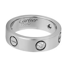 Vintage Cartier 18k White Gold 3 Diamond Love Ring In 2020 Vintage Cartier Love Ring Cartier Love Ring
