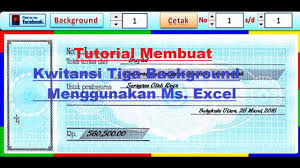 Jika anda mencari format kwitansi kosong, silahkan download kwitansi kosong ms word dan kwitansi excel otomatis secara dan gratis. Cara Membuat Kwitansi Dengan Tiga Background Menggunakan Ms Excel Youtube
