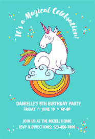 Unicorn Birthday Invitation Card Template Free Unicorn Invitation Template Free Greetings Island Unicorn Invitations Unicorn Birthday Cards Printable Birthday Invitations