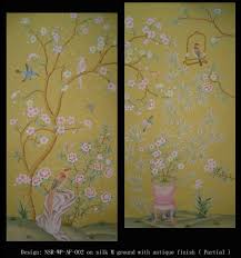 Chinese Wallpaper Chinoiserie Wallpaper Silk Wallpaper Hand Painted Wallpaper Hand Pai Hand Painted Wallpaper Chinoiserie Wallpaper Silk Wallpaper