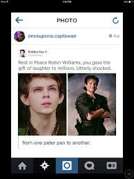 Cool Robbie Posted That Robbie Kay Peter Pan Once Upon A Time