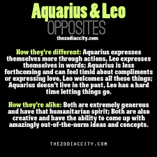 zodiac opposites aquarius leo how theyre alike and